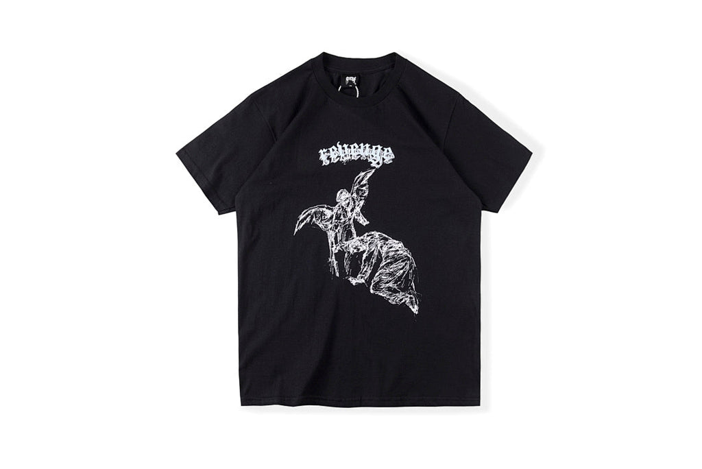 Revenge Black Bones Angel Graphic T-Shirt - product image 1