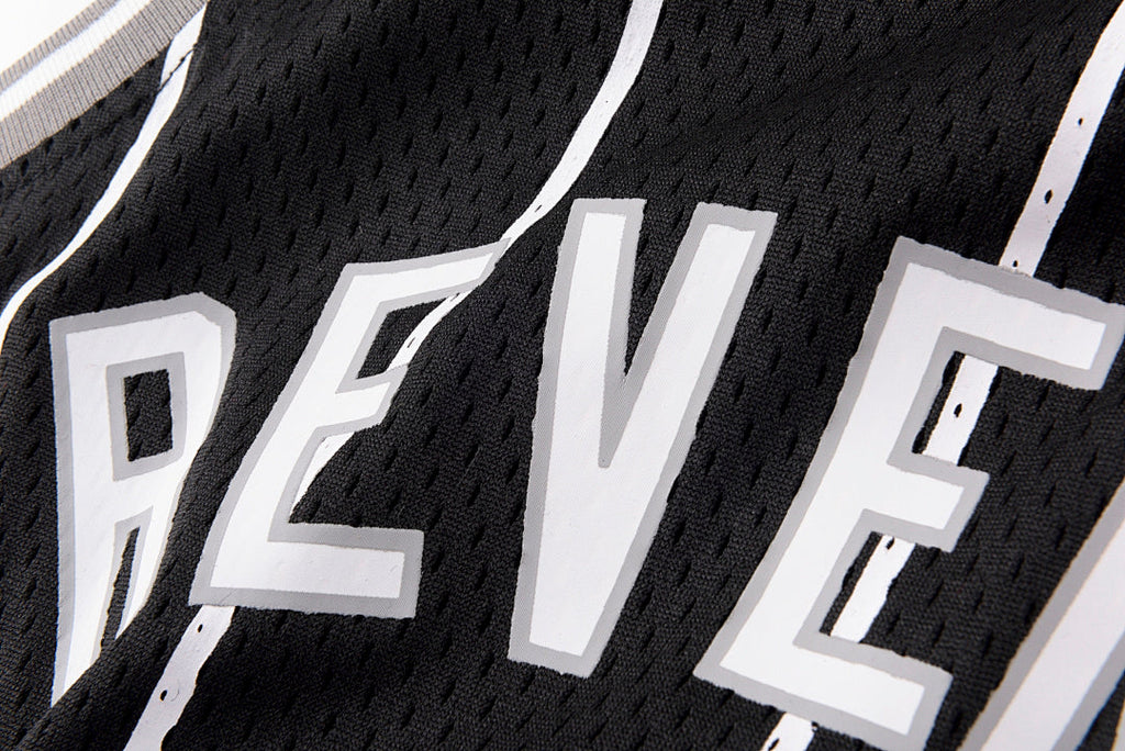 Revenge Black Bones Graphic Jersey Vest T-Shirt - Black / Light Gray - product image 9
