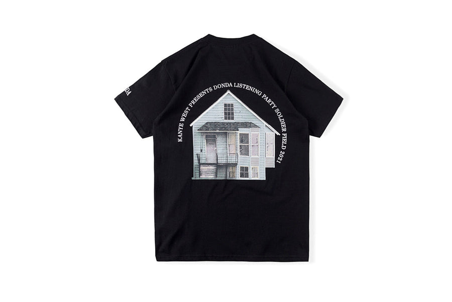 Kanye West Donda x Sergio Calabasas Portrait Graphic T-Shirt - Black / Light Gray