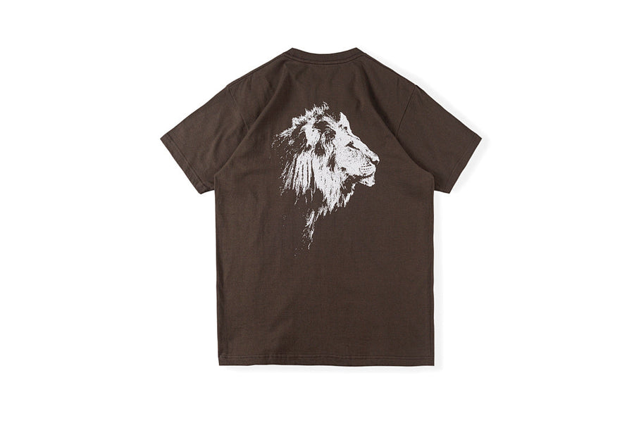 Saint Michael Vintage Wash Tubular Knit Graphic T-Shirt - Burgundy Charcoal