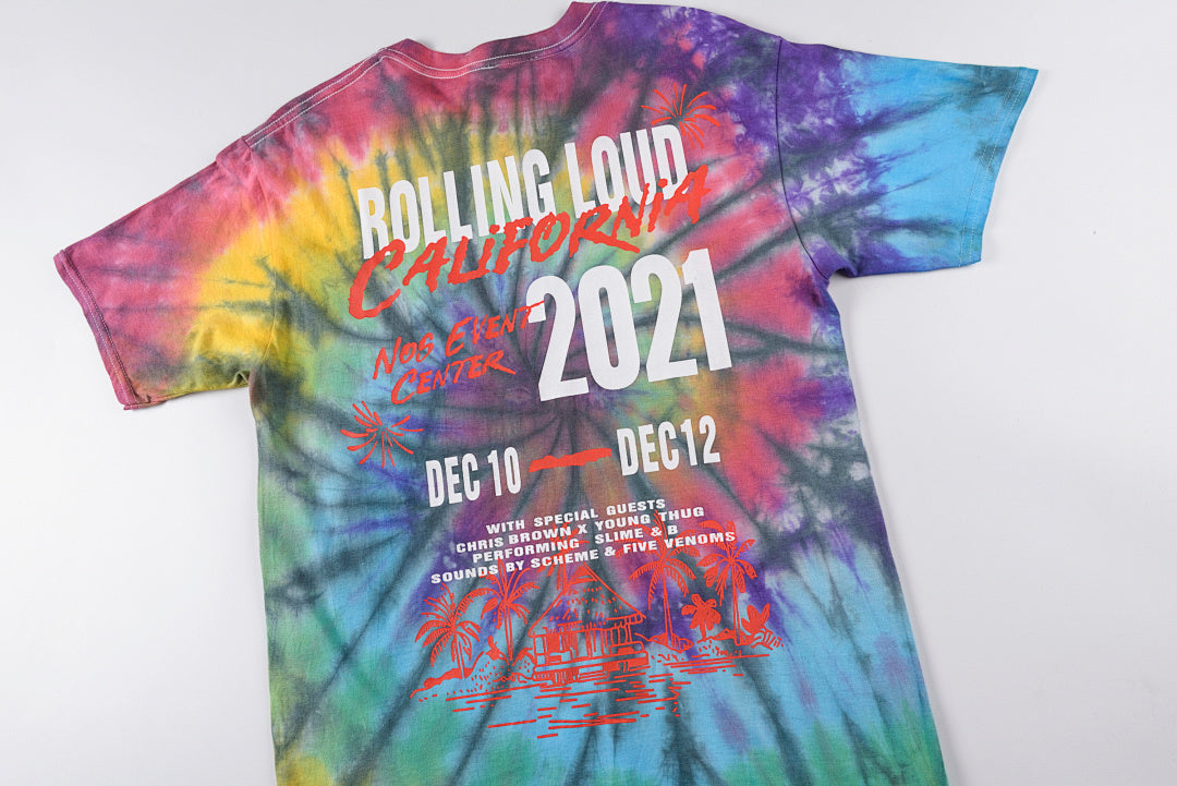 Travis Scott x Rolling Loud California Vibes Graphic T-Shirt - Burgundy Light Gray - product image 7