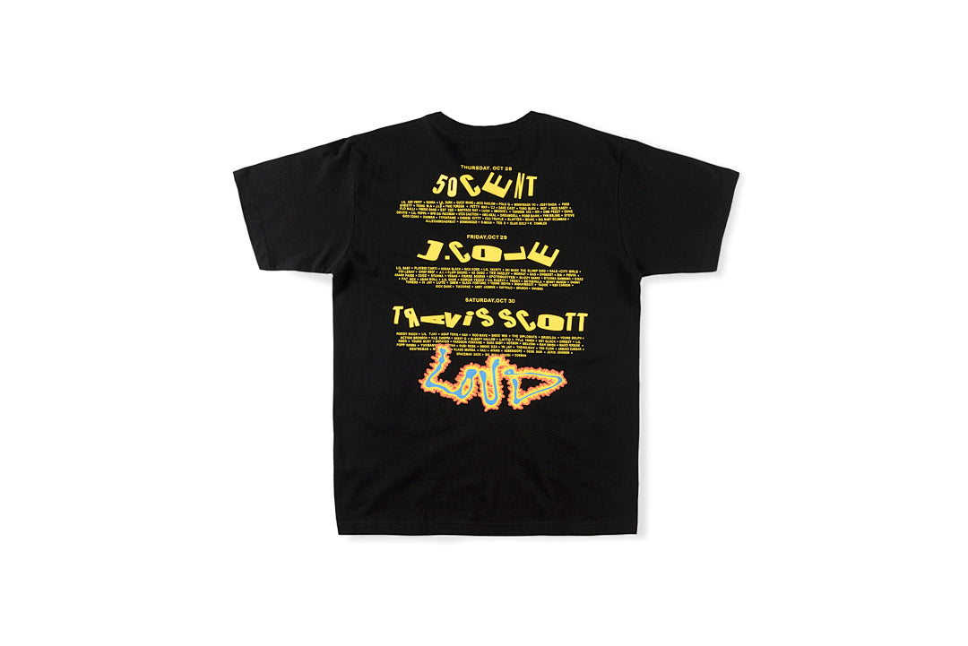Travis Scott x Rolling Loud Graphic T-Shirt - Black / Burgundy - product image 2