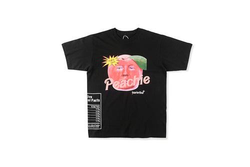 999 Club Cosmic Racer Trump Peach Parody Graphic T-Shirt - Black / Light Gray - product image 1