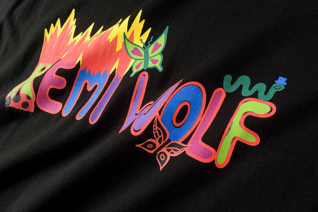 Remi Wolf Children's Hand-Drawn Graphic T-Shirt - Black / Light Gray - product image 6