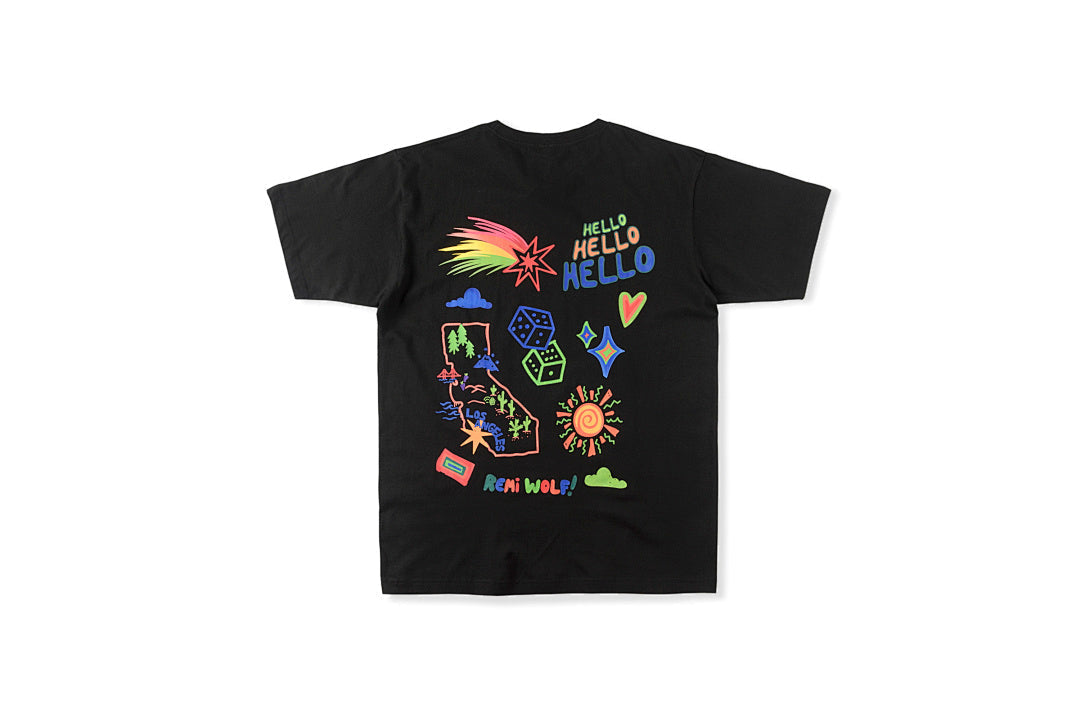 Remi Wolf Children's Hand-Drawn Graphic T-Shirt - Black / Light Gray - product image 2