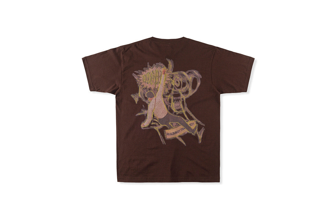 Travis Scott Cactus Jack Hand-Drawn Doodle Portrait T-Shirt - Black / Burgundy - product image 4