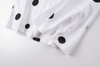 Polka Dot Smiley Doodle Graphic T-Shirt - Light Gray - product image 4