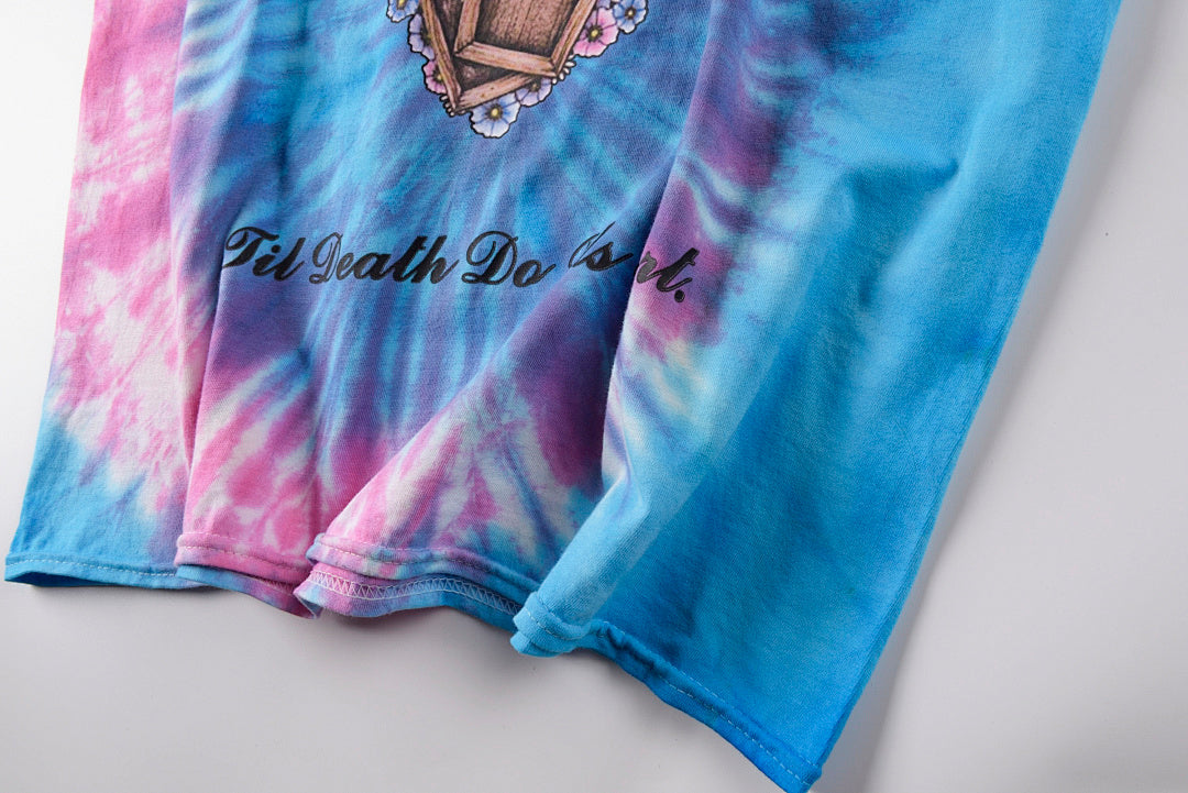 Travis Scott Cactus Jack x Rushadk Swirl Skull Tie-Dye T-Shirt - Light Blue Pink - product image 6