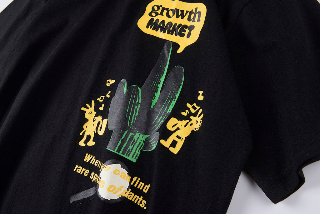 Travis Scott x Cactus Jack Market Graphic T-Shirt in Black and Light Gray. - product image 5