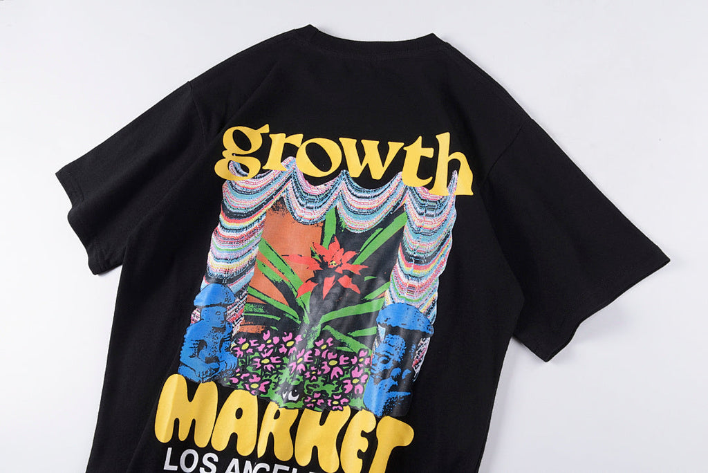 Travis Scott x Cactus Jack Market Graphic T-Shirt in Black and Light Gray. - product image 10