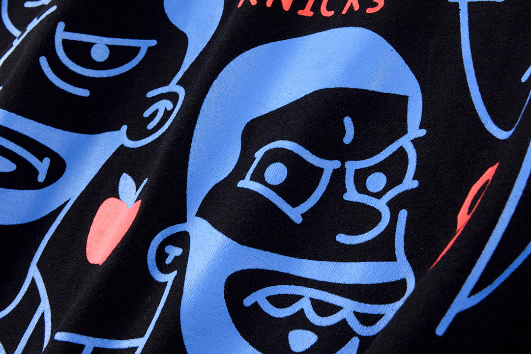Cookies Hoops Harden & Embiid Cartoon Character Graphic T-Shirt - Black / Light Gray - product image 5