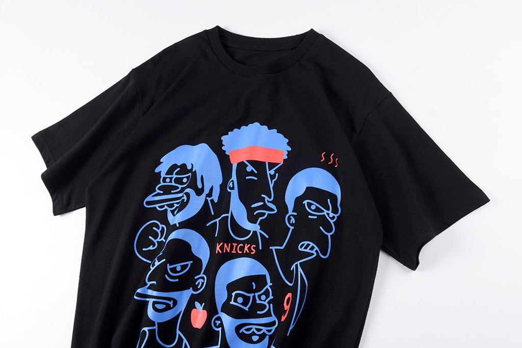 Cookies Hoops Harden & Embiid Cartoon Character Graphic T-Shirt - Black / Light Gray - product image 9