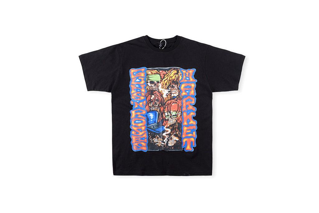 Travis Scott Marke Imported Car Cotton T-Shirt - Black / Light Gray - product image 1