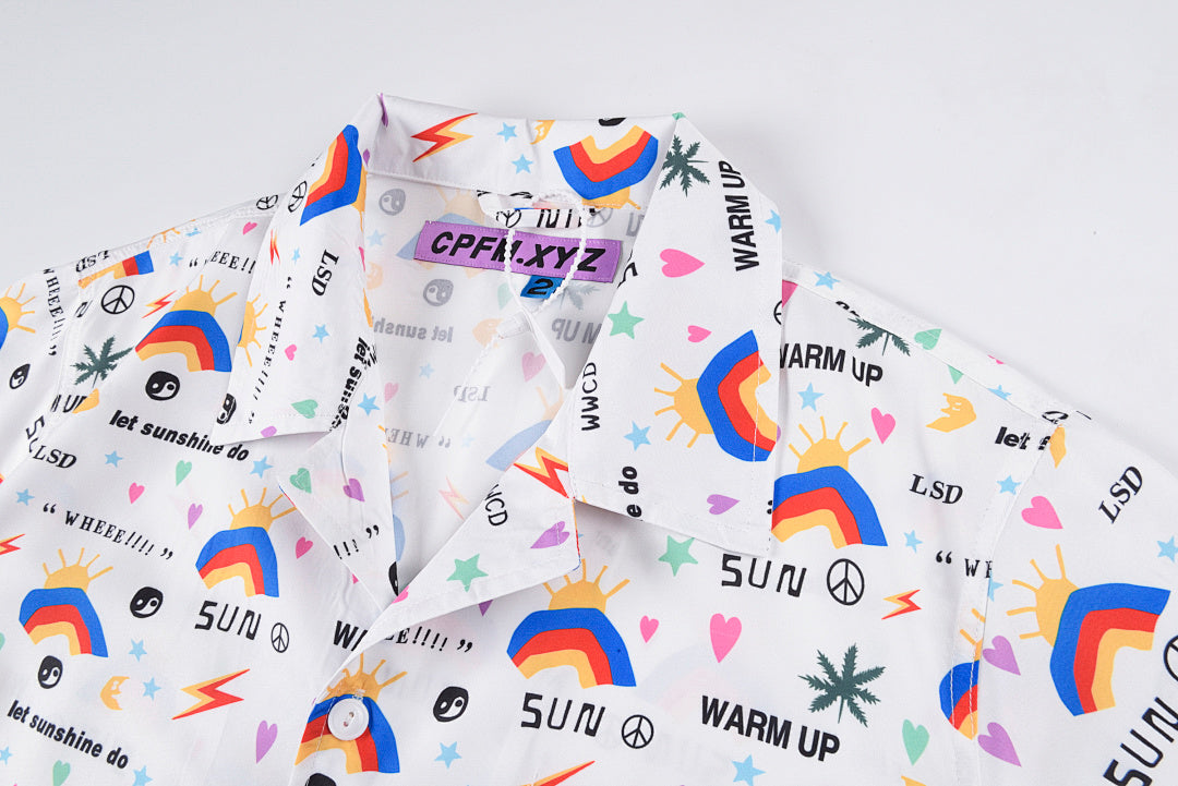 CPFM Aloha LSD Floral Button-Up Shirt - Light Gray - product image 6