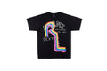 Rolling Sexy Feng Rainbow Graffiti Letter T-Shirt - Black / Charcoal - product image 1