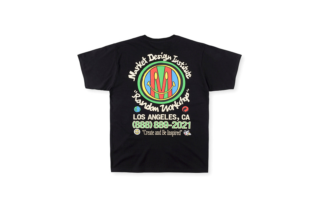 Market Design Institute Smiley Graphic T-Shirt - Black / Light Gray - product image 2