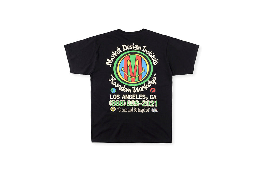 Market Design Institute Smiley Graphic T-Shirt - Black / Light Gray