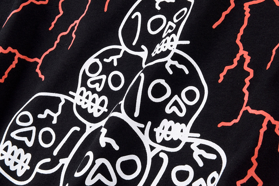 Tuff Crowd Beware of Owner Skull Print T-Shirt - Black / Light Gray - product image 5