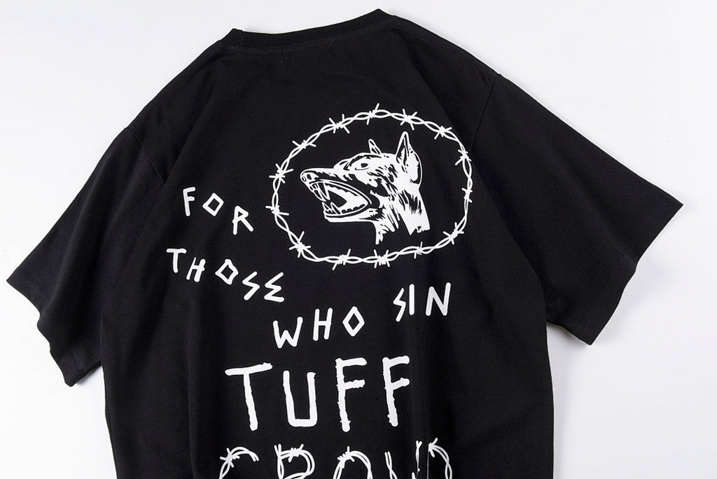 Tuff Crowd Beware of Owner Skull Print T-Shirt - Black / Light Gray - product image 11