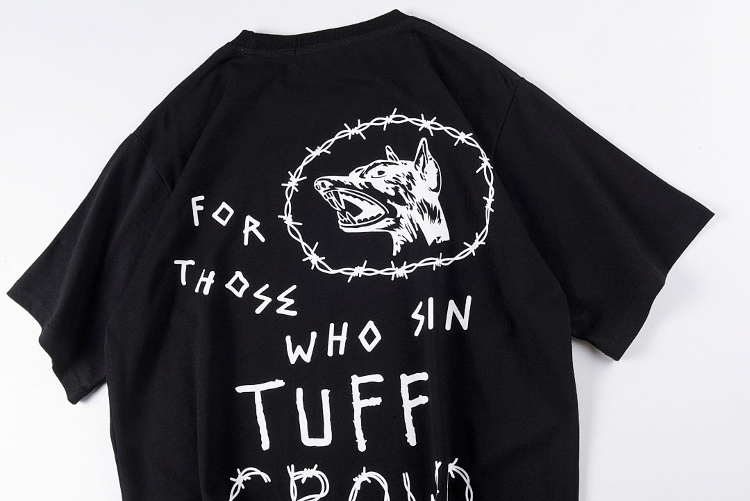 Tuff Crowd Beware of Owner Skull Print T-Shirt - Black / Light Gray - product image 11