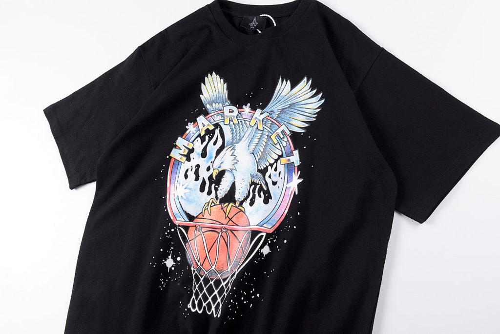Market Nurture Yourself Eagle Slam Dunk Graphic T-Shirt - Black / Yellow - product image 6