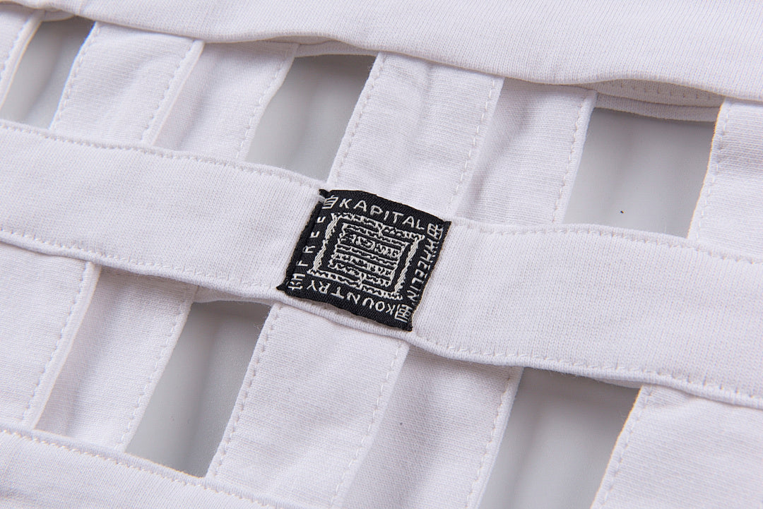 Kapital Kountry Open Hem Oversized Typography T-Shirt by Hirata Kazuhiro - Light Gray - product image 5