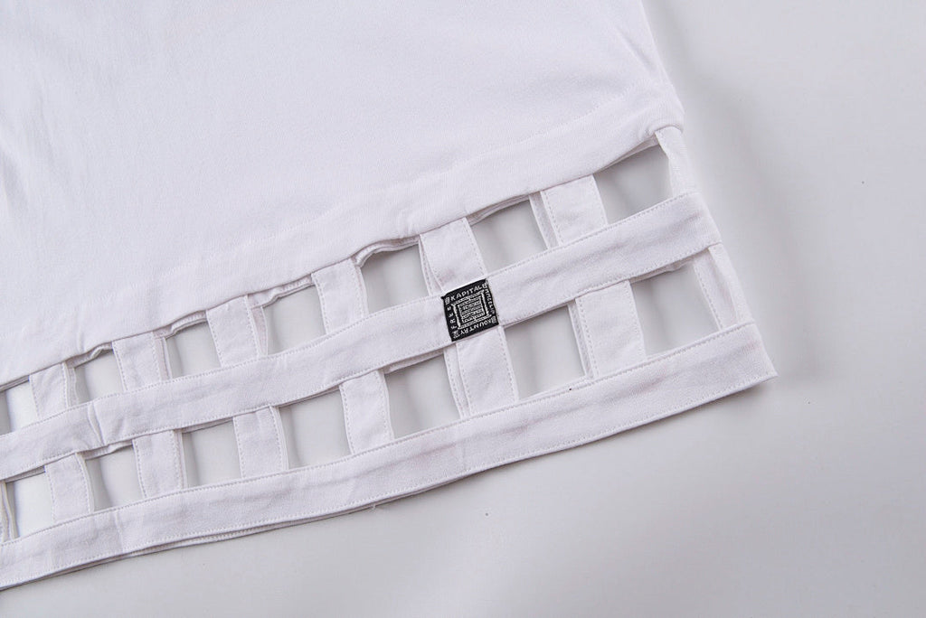 Kapital Kountry Open Hem Oversized T-Shirt II by Hirata Kazuhiro - Light Gray - product image 6