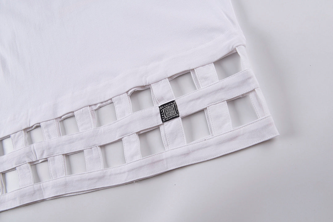 Kapital Kountry Open Hem Oversized T-Shirt II by Hirata Kazuhiro - Light Gray - product image 6