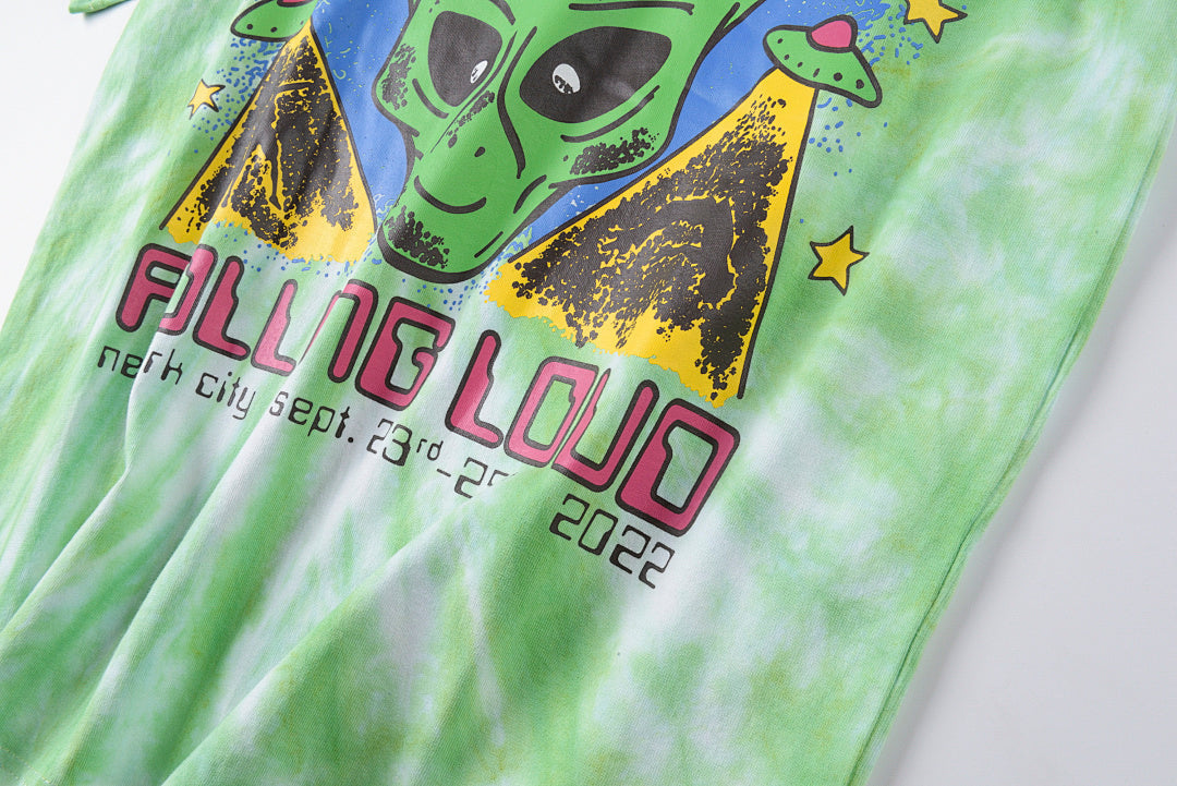 Travis Scott x Rolling Loud Alien Print Tie-Dye T-Shirt - Mint - product image 7