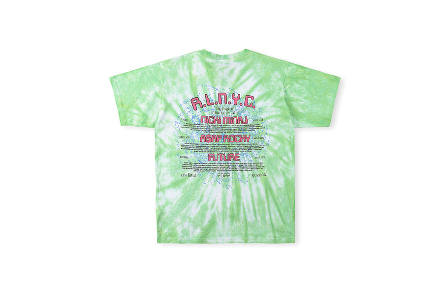 Travis Scott x Rolling Loud Alien Print Tie-Dye T-Shirt - Mint