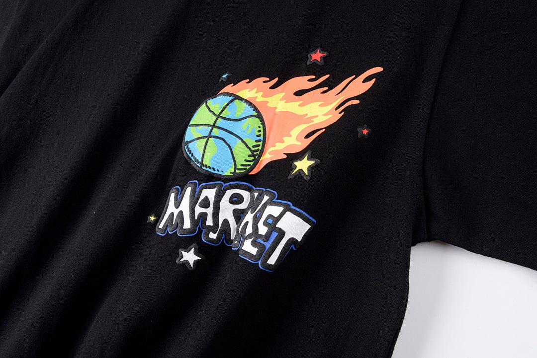 Market Memorabilia Cotton Graphic T-Shirt - Black / Light Gray - product image 6