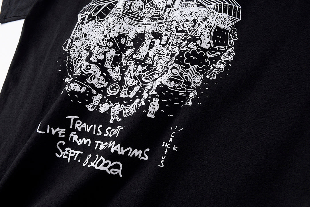 Travis Scott x Cactus Jack Hand-Drawn Line Art T-Shirt - Black / Light Gray - product image 9