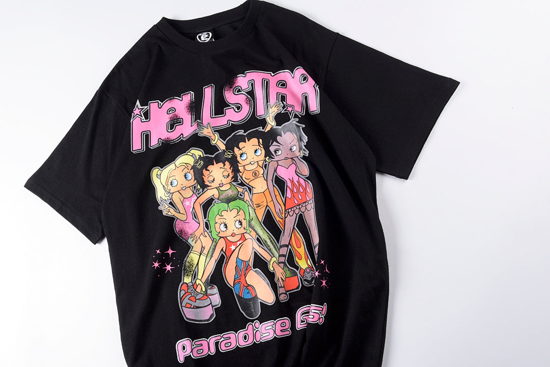 Hellstar Studios Paradise Girl Graphic T-Shirt - Black / Light Gray - product image 8