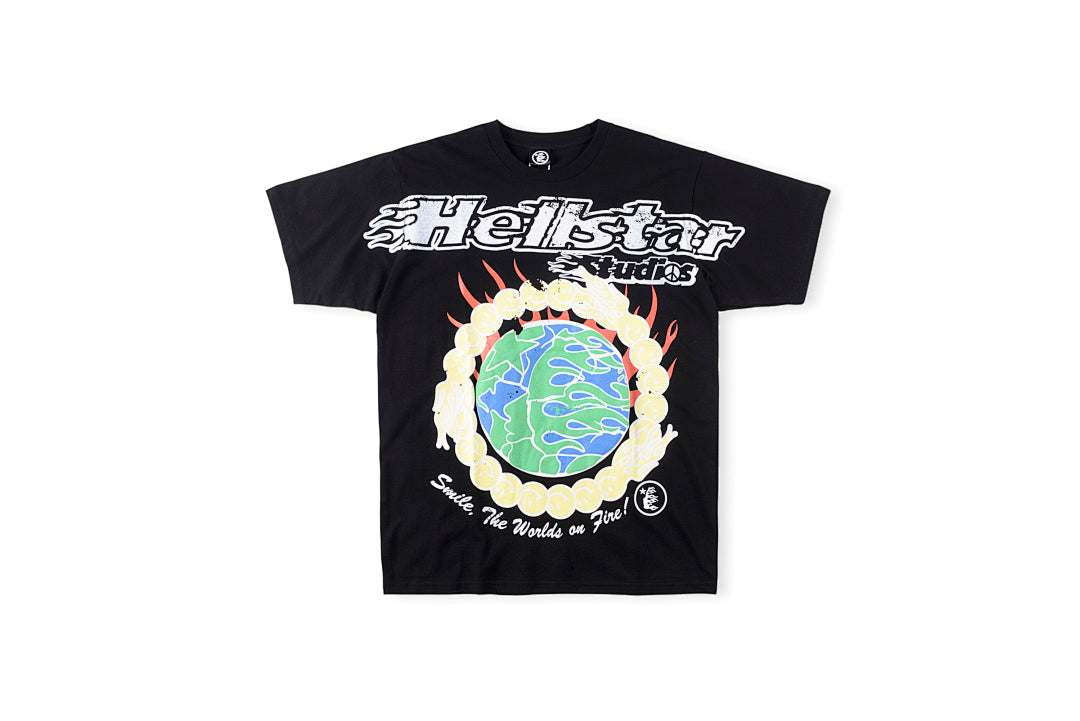 Hellstar Studios Globe Graphic T-Shirt - Black - product image 1