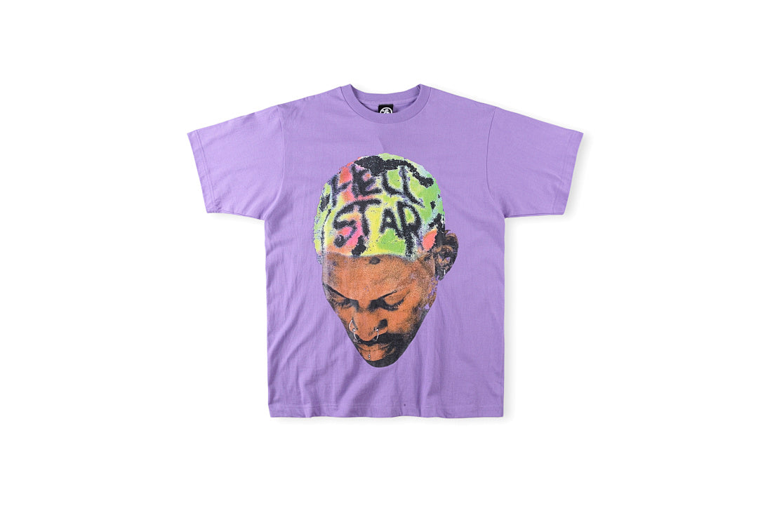 Hellstar Studios Dennis Rodman Graphic T-Shirt - Purple / Light Gray - product image 13