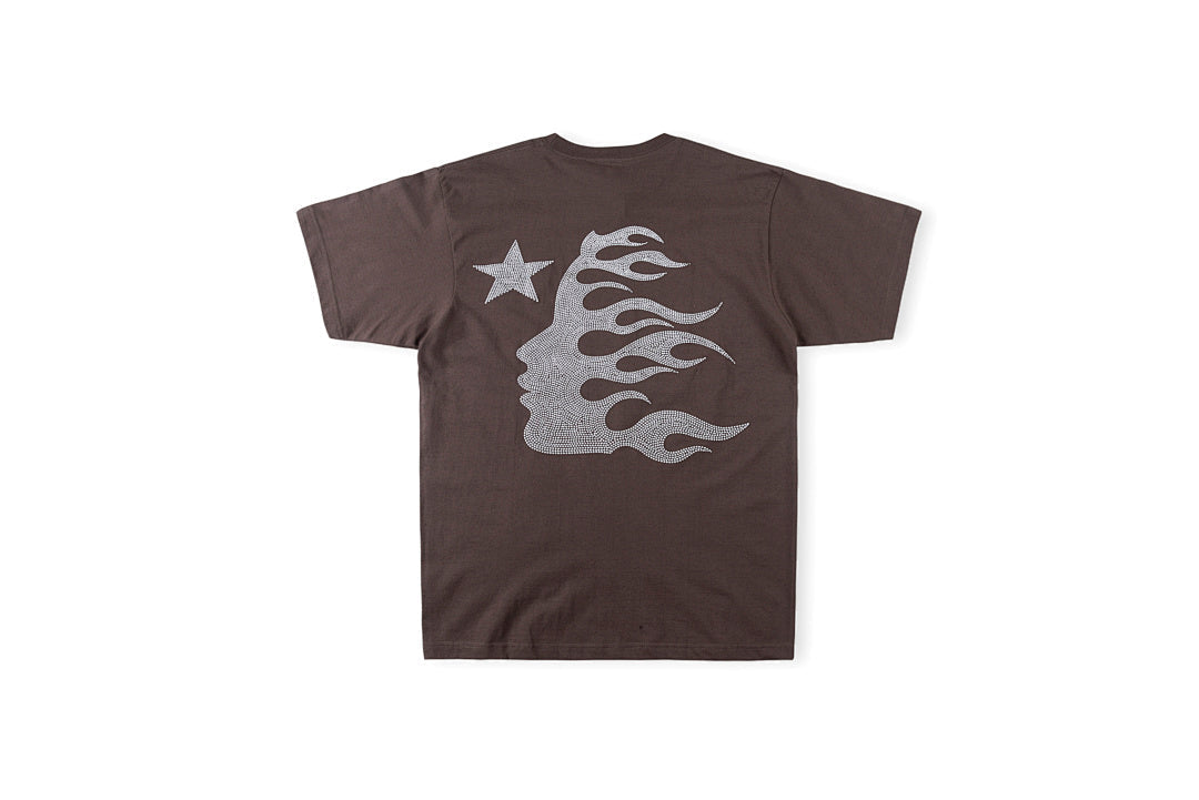 Hellstar Studios Rodman Sequin Portrait T-Shirt - Burgundy / Light Gray - product image 13
