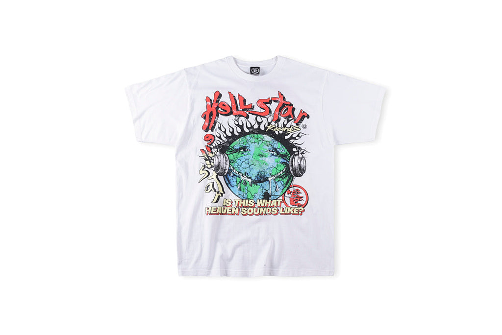 Hellstar Studios Globe Graphic T-Shirt - Light Gray - product image 1