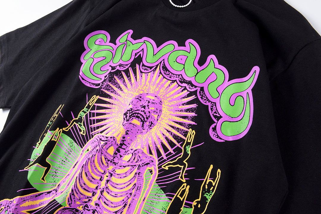 Hellstar Studios Nirvana Skeleton Graphic T-Shirt - Black / Light Gray - product image 6