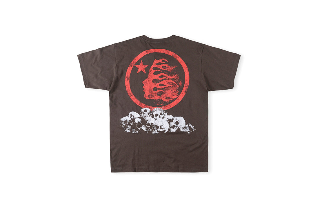 Hellstar Studios Globe Graphic T-Shirt - Burgundy - product image 2