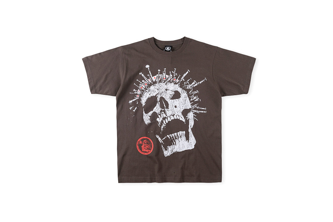 Hellstar Studios Globe Graphic T-Shirt - Burgundy - product image 1