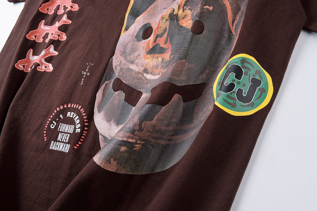 Travis Scott Cactus Jack Skate Graphic T-Shirt - Burgundy - product image 6