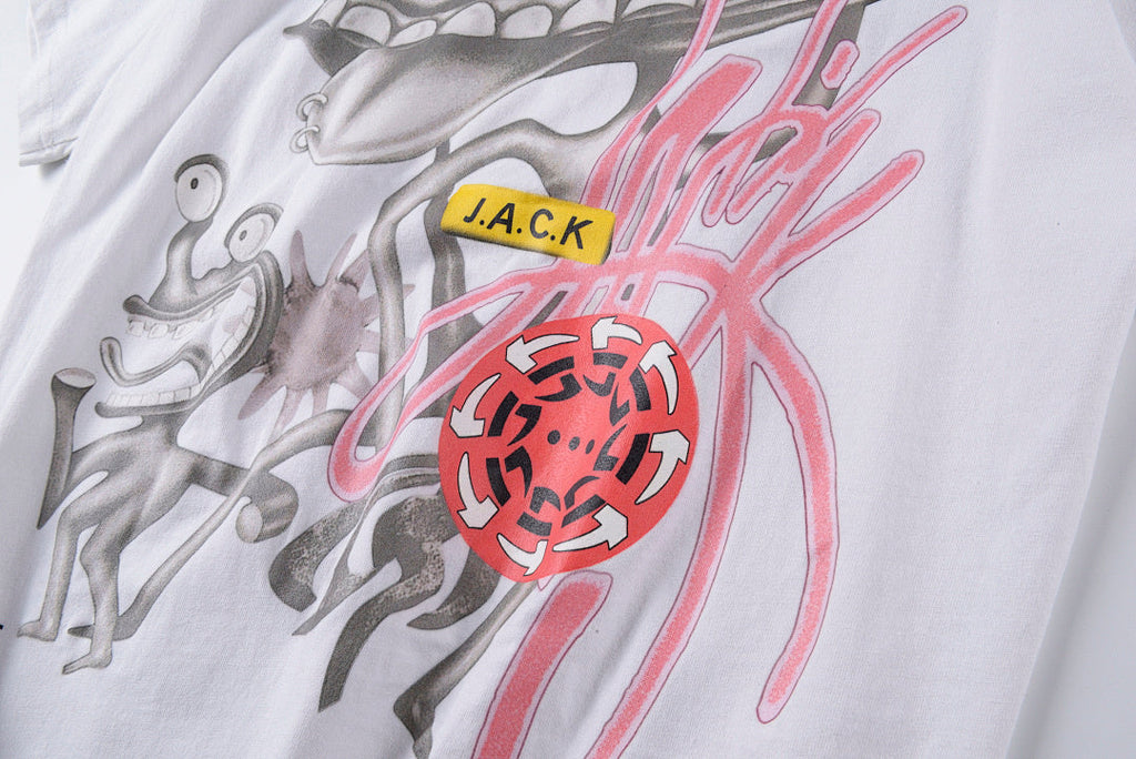 Travis Scott Cactus Jack Cockroach Tour T-Shirt - Light Gray / Cream Red - product image 9
