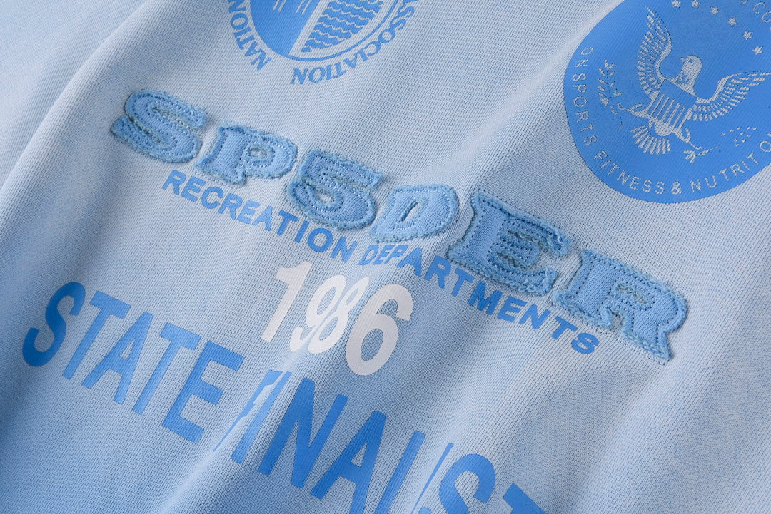 Sp5der 555555 Washed Embroidered Sleeveless T-Shirt - Light Blue - product image 8