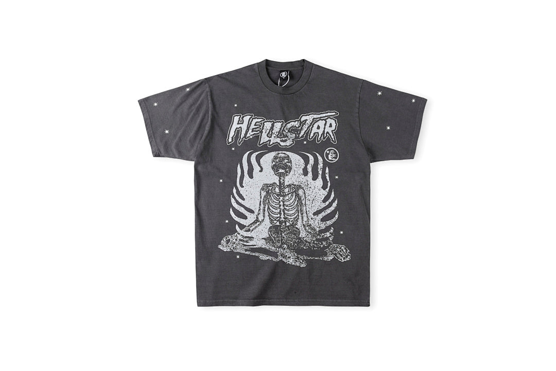 Hellstar Studios Astronaut Globe Charcoal Graphic T-Shirt - product image 1