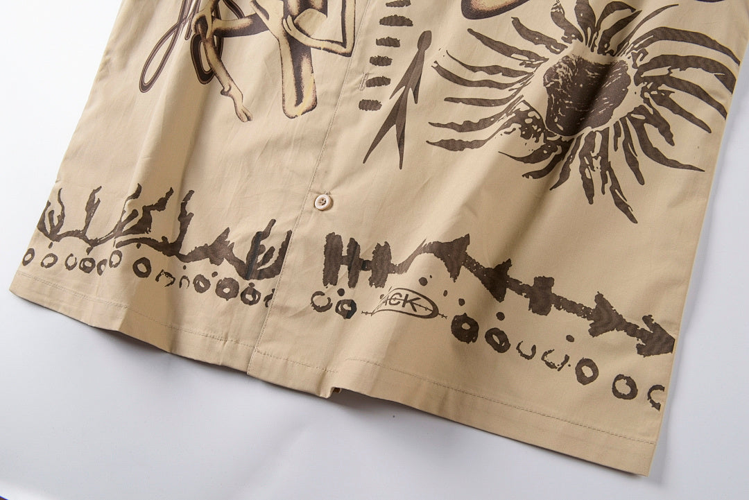 Travis Scott Cactus Jack Painter Beige Button-Up Shirt - product image 8