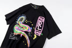 Rolling Bass Crew Hand-Drawn Graffiti T-Shirt - Black - product image 9