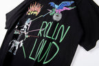 Rolling Bass Crew Hand-Drawn Graffiti T-Shirt - Black - product image 10