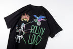 Rolling Bass Crew Hand-Drawn Graffiti T-Shirt - Black - product image 11