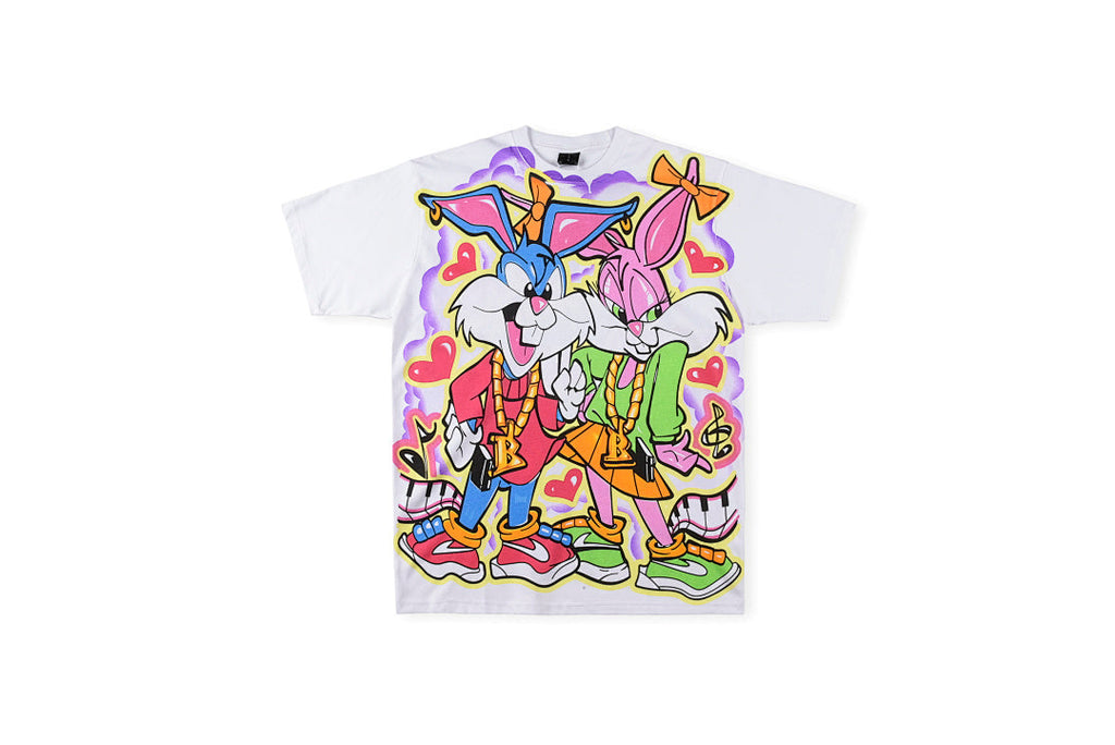 Travis Scott Cactus Jack x Bugs Bunny Graphic T-Shirt - Light Gray - product image 1