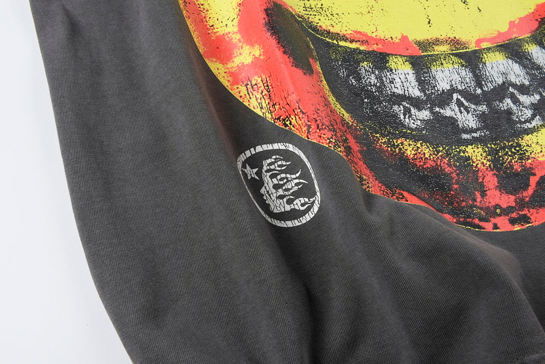 Hellstar Studios Evil Smile Charcoal Graphic T-Shirt - product image 6